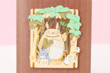 Holz Paper Theater 3D Puzzle - Totoros unterm Blätterdach