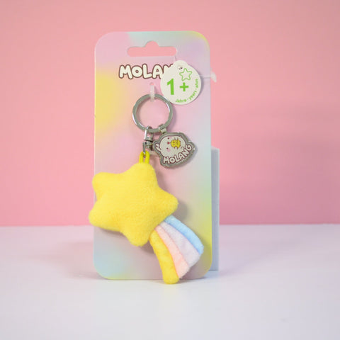 Kawaii Sternschnuppe mit MOLANG Symbol Schlüsselanhänger