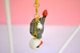 Totoro Schlüsselanhänger mit Glöckchen&Erdbeere