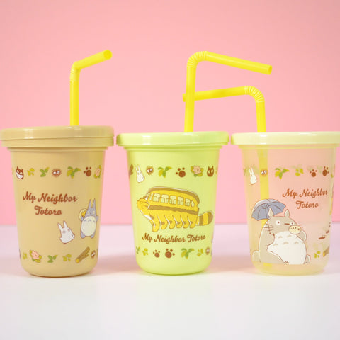 3er SET- Totoro Trinkbecher mit Strohhalm Kollektion 2