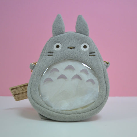 Grauer Totoro Umhängetasche mit Fenster