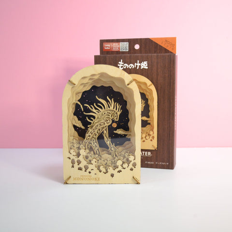 Großes Paper Theater/ 3D Puzzle - Waldgott und Kodamas