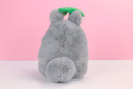 NEU! Super Soft Grauer Totoro Plüschfigur mit Blatt!