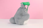 NEU! Super Soft Grauer Totoro Plüschfigur mit Blatt!