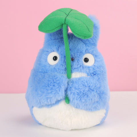 NEU! Super Soft Blauer Totoro Plüschfigur mit Blatt!