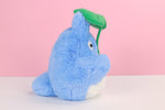 NEU! Super Soft Blauer Totoro Plüschfigur mit Blatt!