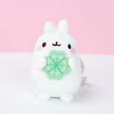 Kawaii Plüschanhänger MOLANG mit Kleeblatt 8cm